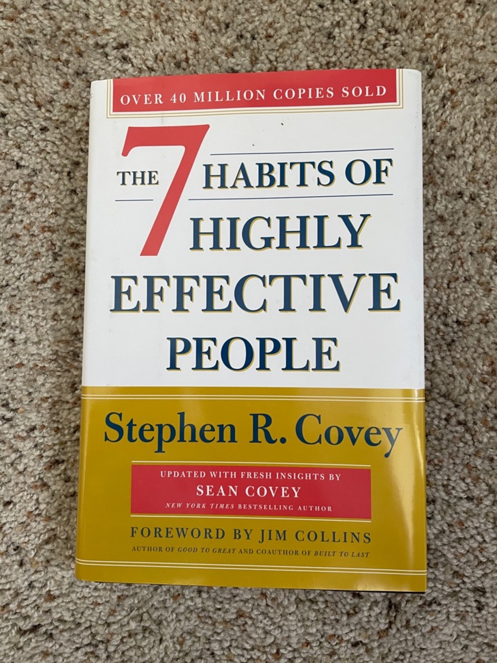 The 7 Habits of Highly Effective People by Stephen R. Covey - White & Gold Cover